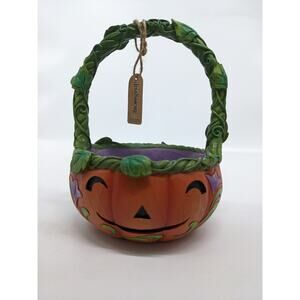 Jim Shore - A Friendly Scare is in the Air Pumpkin - Heartwood Creek 6010839